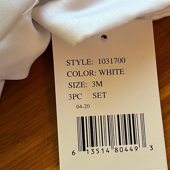 Pippa & Julie Little Brother x Pippa & Julie Baby Boys 3M Christening Set - Picture 4 of 7